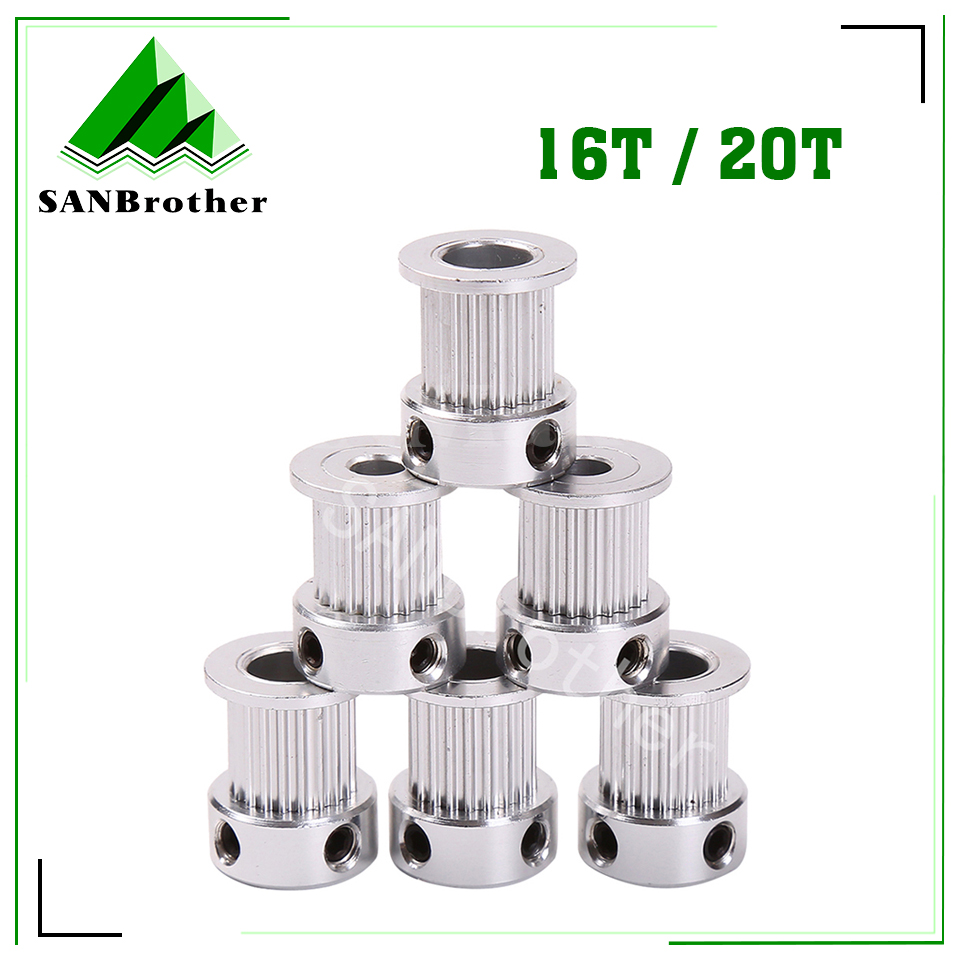 Gt2 Pulley - 3D ชิ้นส่วนเครื่องพิมพ์ GT2 Timing รอก16ฟัน2GT 20ฟันอลูมิเนียม