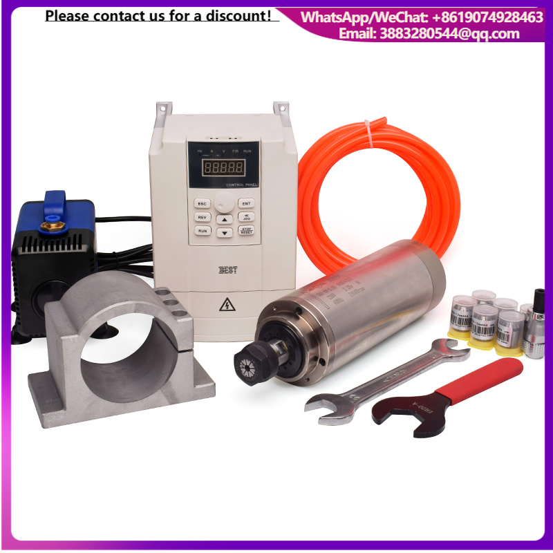 Water Cooled Spindle - ชุดสปินเดิล GDZ ราคาถูก ความเร็วสูง พร้อมอินเวอร์เตอร์ VFD