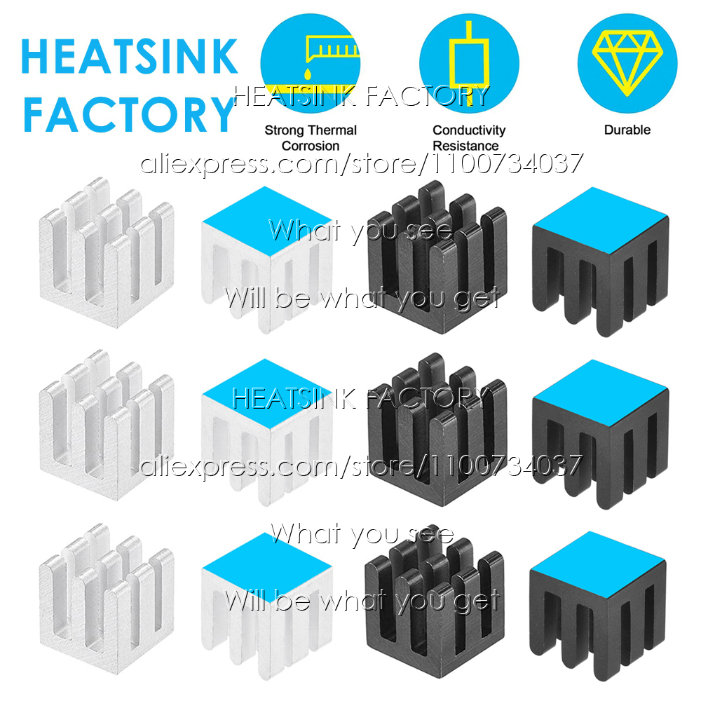 Aluminium Extrusion - 10x10x10มม. หม้อน้ำระบายความร้อนอลูมิเนียมระบายความร้อนอิเล็กทรอนิกส์ฮีทซิงค์สำหรับ MOS GPU ชิป IC