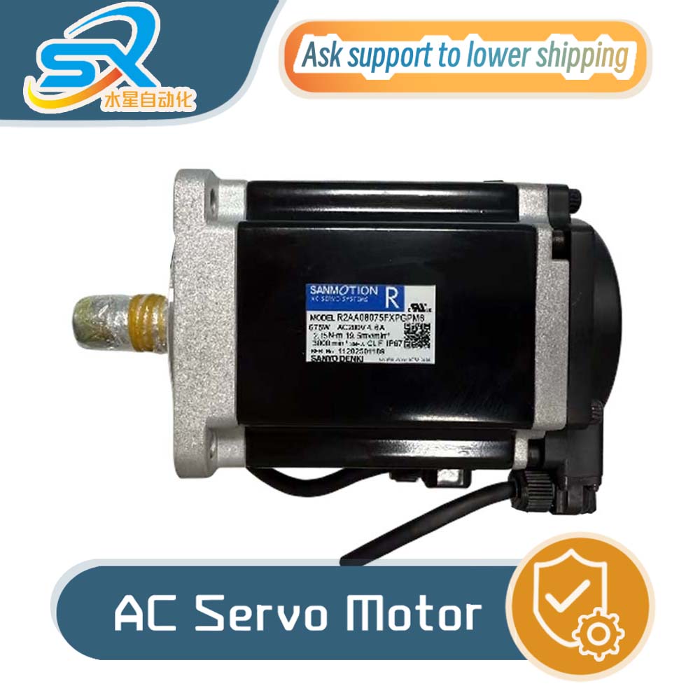 Servo Motor - R2AA08075FXPGPM6 มอเตอร์เซอร์โว Sanyo Denki สำหรับหุ่นยนต์ R2AA08075FXPGPM6