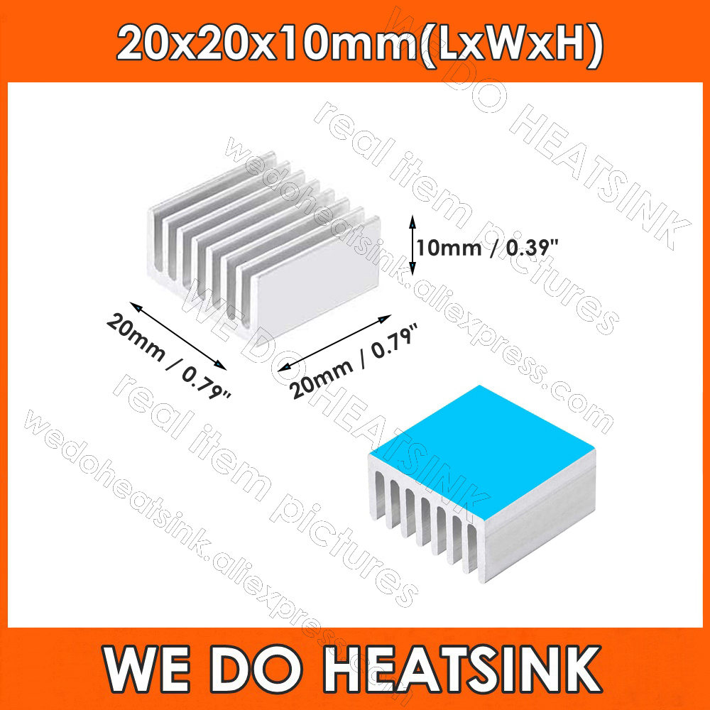 Aluminium Extrusion - 30X11X5Mm Silver Tone ความร้อนความร้อนด้วยตนเองกาวอลูมิเนียมฮีทซิงค์ Electronics Cooler