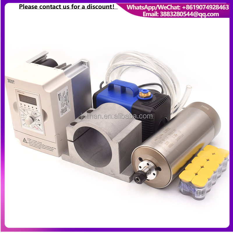 Water Cooled Spindle - GDZ-80-1.5 ER11 24000rpm 220V แกนหมุนเจาะระบายความร้อนด้วยน้ำ มอเตอร์