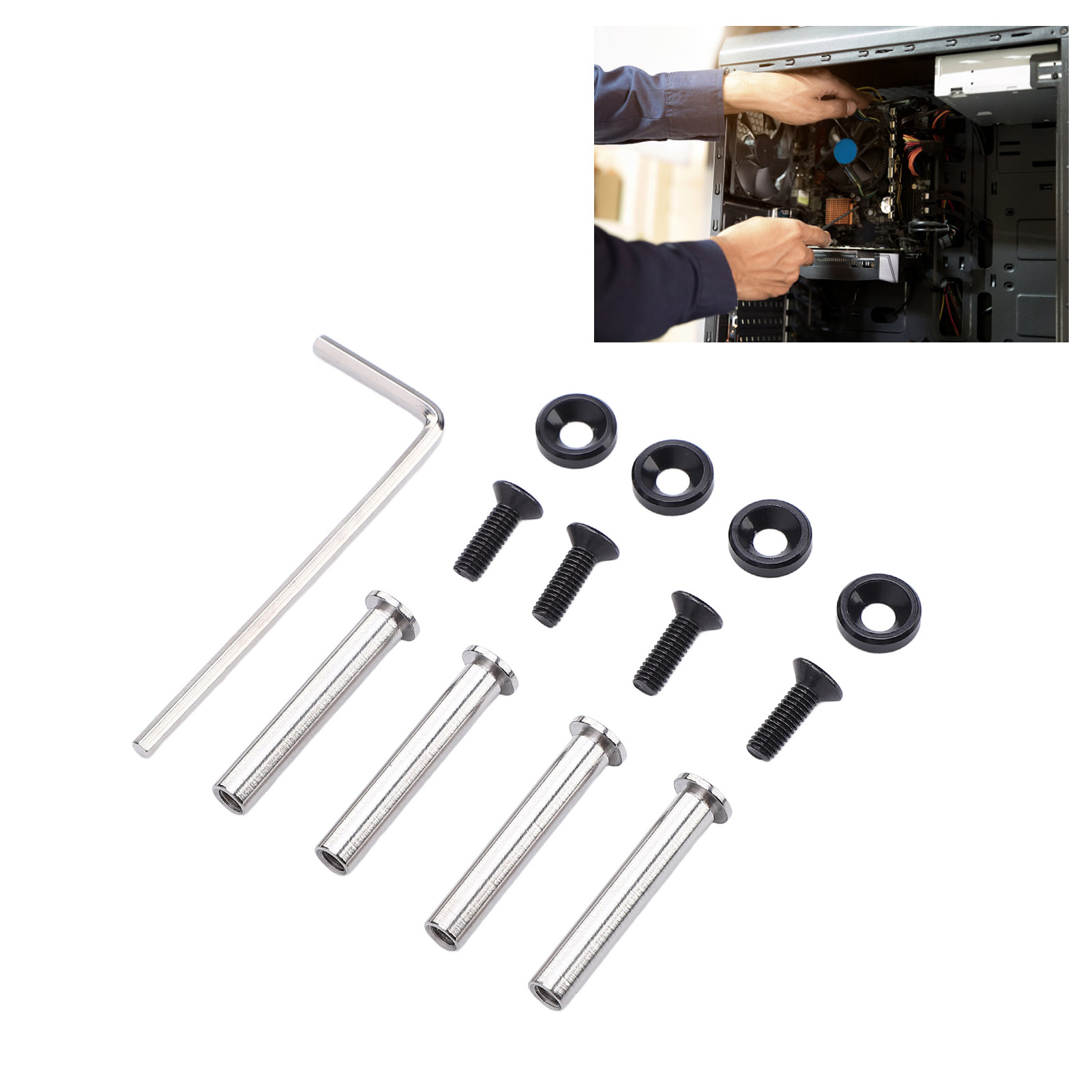 Aluminium Extrusion - ชุดสกรูพัดลม CPU สกรูพัดลมเคสคอมพิวเตอร์ สีอะโนไดซ์ สกรูพัดลม CPU