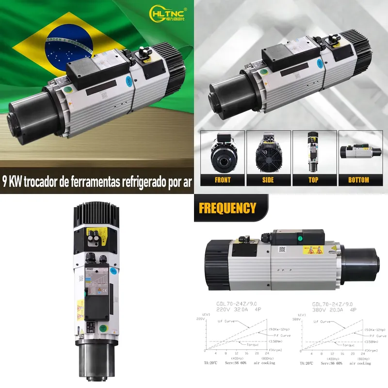 Cnc Router - มอเตอร์แกนหมุน AP01 9KW ISO30 ระบายความร้อนด้วยอากาศ ATC