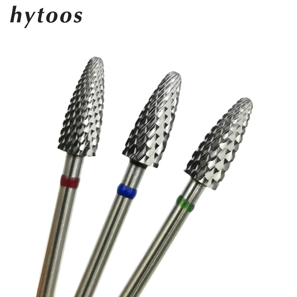 Carbide End Mill - HYTOOS 5 มม.เปลวไฟบิต 3/32 คาร์ไบด์เจาะเล็บ Bits