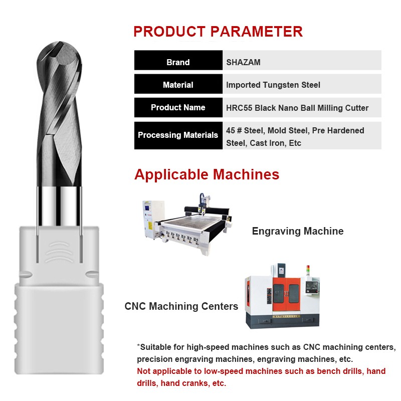 Shazam HRC55เครื่องกัดเหล็กทัง - End Mill Set บทวิจารณ์และราคา