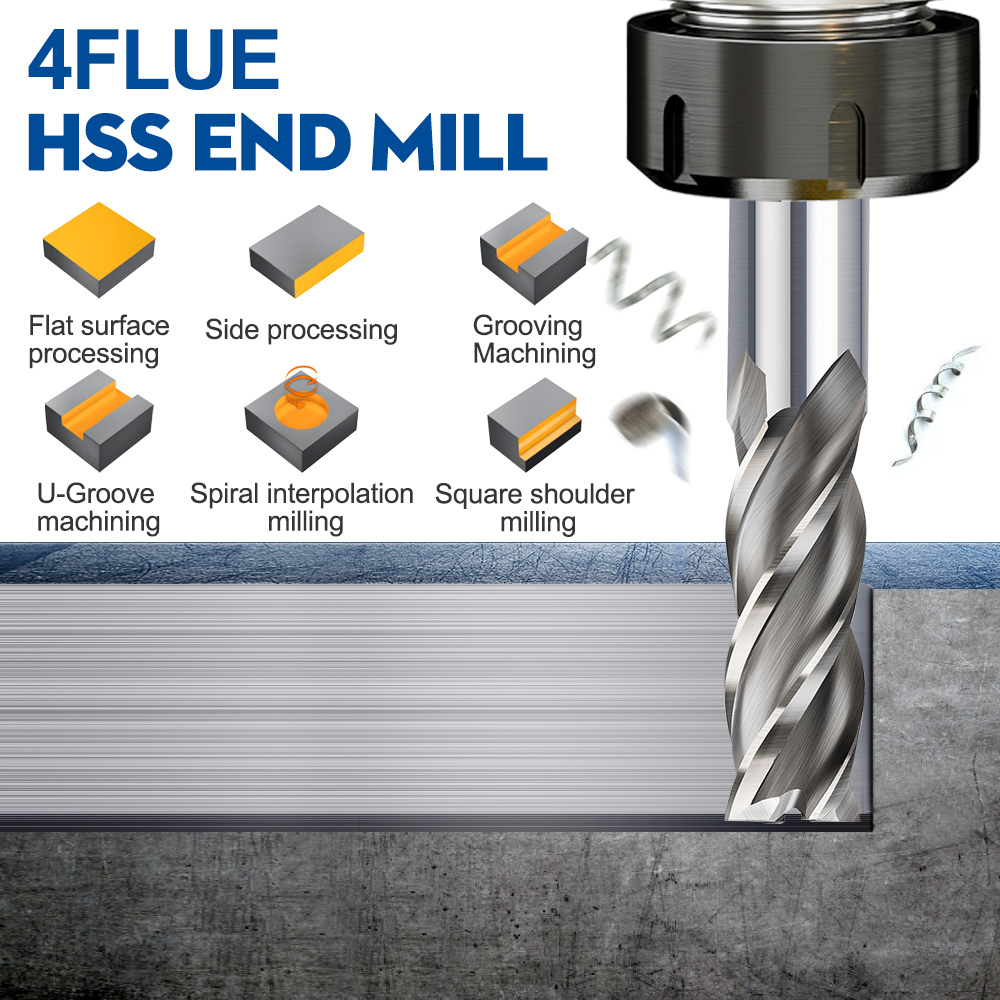 XCAN HSS Milling CUTTER 4 ขลุ่ - End Mill Set บทวิจารณ์และราคา