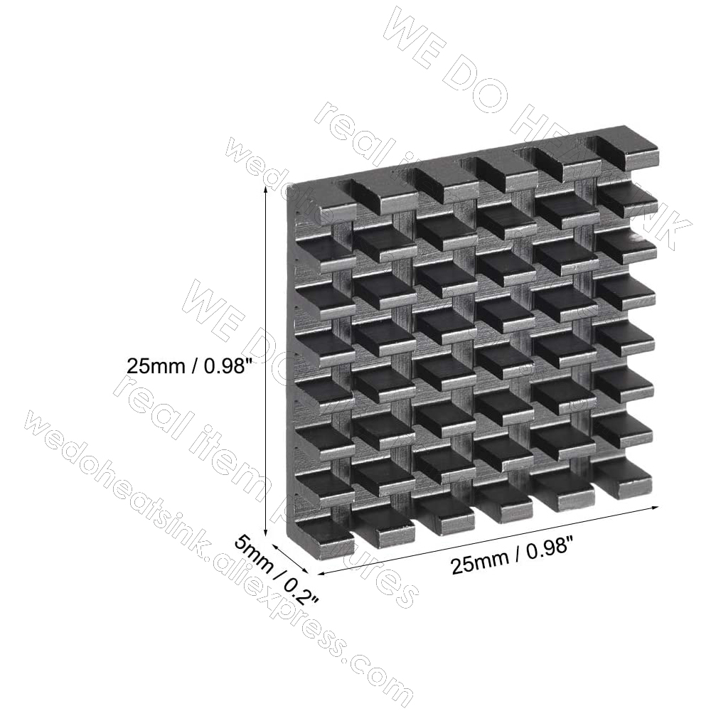 ฮีทซิงค์สีดำขนาด 25x25x5 มม. พ - Aluminium Extrusion บทวิจารณ์และราคา