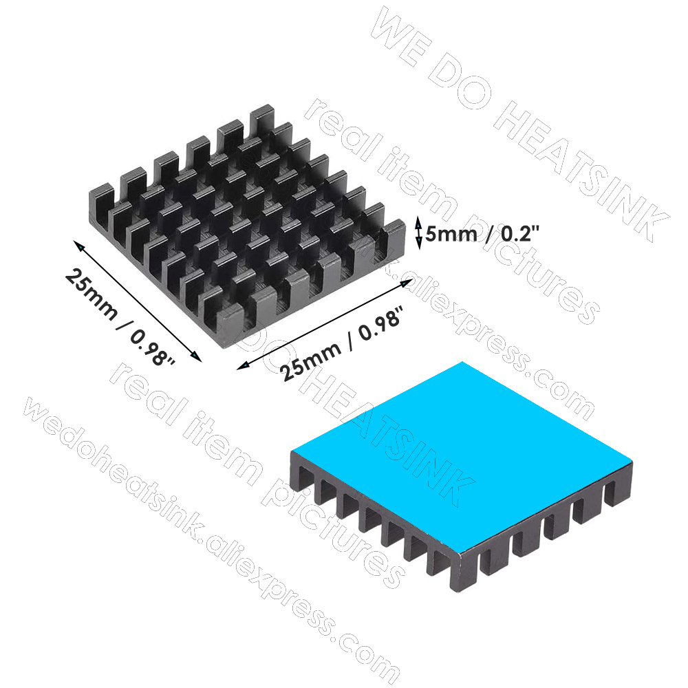 ฮีทซิงค์สีดำขนาด 25x25x5 มม. พ - Aluminium Extrusion บทวิจารณ์และราคา