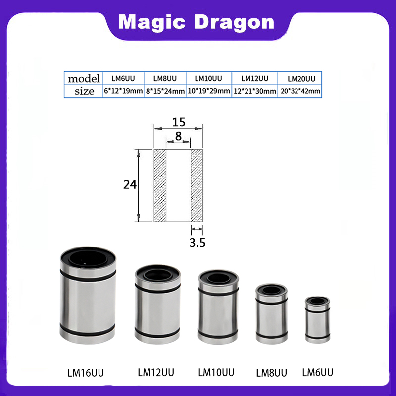 4/10 PC LM3UU LM4UU LM5UU LM6U - Lm8Uu Bearing บทวิจารณ์และราคา