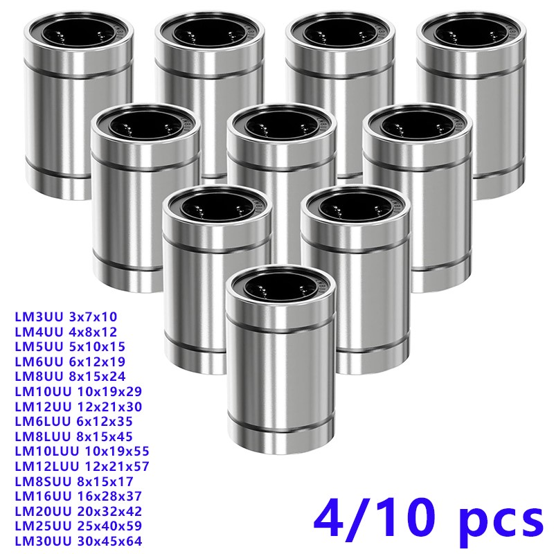 4/10PCS LM8UU LM10UU LM16UU LM - Linear Rail บทวิจารณ์และราคา